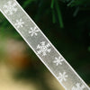 2m x 10mm / 25mm Winter Christmas Snowflake Craft Ribbon Xmas Tree Decoration