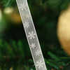 2m x 10mm / 25mm Winter Christmas Snowflake Craft Ribbon Xmas Tree Decoration