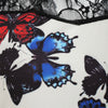 Lace Panel Butterflies Print Dress