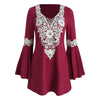 Crochet Front Flare Sleeve Short Dress
