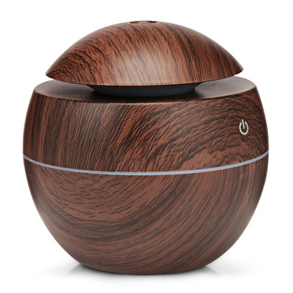 XBH - 035B Round Cover Wood Grain Humidifier Night Light Moisturizer Sprayer