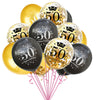 12 inch 15pcs Confetti Latex Balloon for 16th 18th 30th 40th 50th Birthday Party