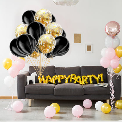 12 inch 15pcs Agate Latex Confetti Balloon 