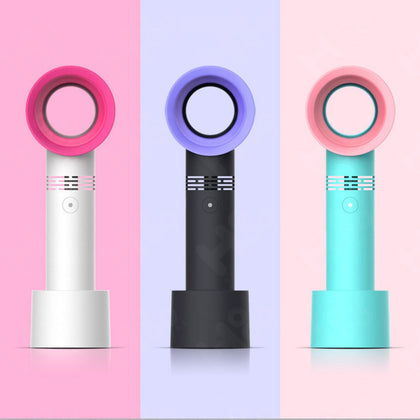 Mini Desktop USB Charging Handheld Leafless Fan