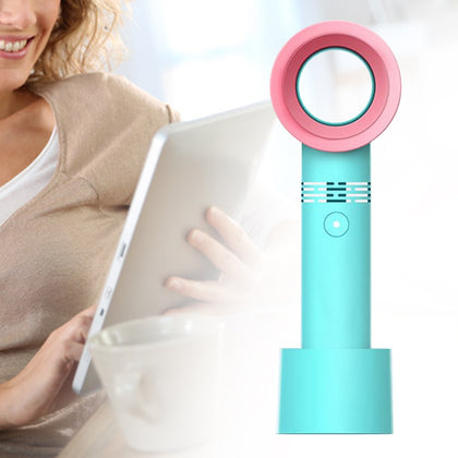 Mini Desktop USB Charging Handheld Leafless Fan