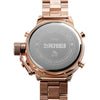 SKMEI 1515 Men's Fashion Hip Hop Style Double Display Digital Watch Stainless Steel Strap