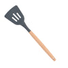 11PCS Wooden Handle Silica Gel Kitchenware Non-stick Pan Shovel Spoon