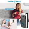 1080P WiFi Smart Wireless Security Doorbell with Indoor Chime HD Visual Intercom Recording Video Night Vision PIR Detection APP Control For IOS Android