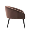 brown velvet chair in style