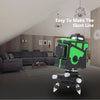 12-line Self-leveling Green Laser Level Horizontal Vertical Cross Lines