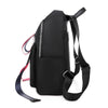 Women Backpack Color Contrast Strap Zipper Student Bag