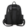 Women Backpack Color Contrast Strap Zipper Student Bag