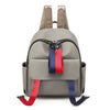 Women Backpack Color Contrast Strap Zipper Student Bag