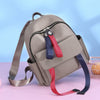 Women Backpack Color Contrast Strap Zipper Student Bag