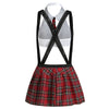 Plaid Suspender Crisscross Plus Size Costume