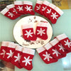 12 Pieces/Set Mini Christmas Stockings Dinnerware Cover Xmas Tree Decorations Christmas Decorations Festival Party Ornament