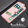 Pu Leather Flip Case For Iphone 7 8 Plus Luxury Phone Cases Window View Stand Magnet Closure Case For Iphone 7 Silicone Cover