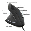 Chyi Wired Left Hand Vertical Mouse Ergonomic Led Backlit 1600Dpi Adjustable Usb Power Wrist Protect Mice With Mousepad Kit Pc