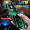 Luminous Phone Cases For Samsung Galaxy S8 S9 Plus Space Night Shine Glass Case For Samsung Galaxy Note 8 Cover Shell