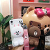 Oryksz Cute Cartoon Bear Hand With Case For Iphone X Xr Xs Max 7 8 Plus Soft Silicone Cover For Iphone 8 7 6 6S Plus Back Capa