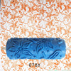 5'' Rubber Embossed Flower Pattern Diy Paint Roller Sleeve Decorative Texture Roller For Wall Painting Machine