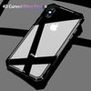 For Iphone X 7 8 Plus Case Black Protective Aircraft Bumper Metal Screw Cell Phone Case With Transparent Back Tempered Glass