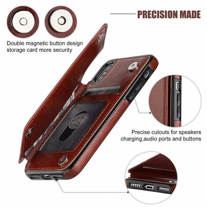 For iPhone XS Max XR X Case PU Leather Wallet Back Magnetic Flip Cover Slim Case For iphone 8 7 Plus 6 6s Case