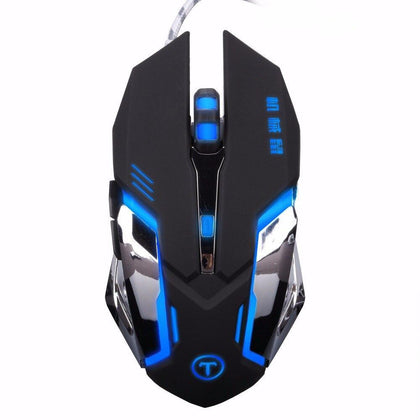 Gaming Mouse Ajustable 3200 DPI 6 Buttons Optical High-grade USB Wired Game Mouse Gamer 4 Color Breathing  Light