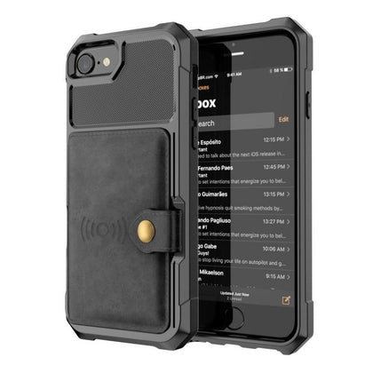 PU Leather Wallet Car magnetic Case for iPhone X XS XR XS Max 6 6S 7 8 Plus Card Holder Wallet Flip Cover Buckle Fundas