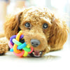 Fashion 1Pc Dog Toys Colorful Plastic Round Ball With Small Bell Pet Chewing Ball For Cat Gift S/M