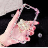 Zuczug Bling Diamond Ring Transparent Soft Tpu Case Cover For Iphone 8 7 6S Plus 5 5S Se 3D Cat Heart Luxury Phone Coque Shell