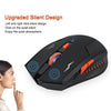 Rechargeable Mouse Wireless Mouse Gamer 2400Dpi Optical Silence Mouse Computer Usb Mause Ergonomic Gaming Mice For Pc Laptop (Black)