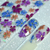 More Than 250 Design Beautiful Designed Nail Art Product Nail Glue Transfer Foil Beautiful Flower Purple Orange Gl30