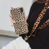 Oryksz For Iphone X Xs Xr Xs Max Case Luxury Leopard Print Silicone Soft Hang Rope Cases For Iphone X 6S 6 7 8 Plus Back Cover