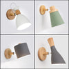 Nordic Minimalist Solid Wood Cartoon Wall Lamp Modern Creative Led E27 Wall Light For Bedroom Bedside Restaurant Coffee Bar