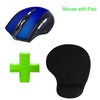 Chyi Wireless Bluetooth Mouse Ergonomic Rechargeable Mute 800/1200/1600 Dpi Bt 4.0 Optical With Wrist Rest Mice Pad Kit For Pc