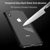 For Iphone X 7 8 Plus Case Black Protective Aircraft Bumper Metal Screw Cell Phone Case With Transparent Back Tempered Glass