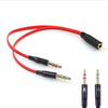 3.5Mm Jack Male To Female Phone Headphone Earphone Audio Cable Microphone Splitter Cord To Laptop Notebook Pc Computer