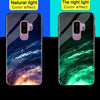 Luminous Phone Cases For Samsung Galaxy S8 S9 Plus Space Night Shine Glass Case For Samsung Galaxy Note 8 Cover Shell