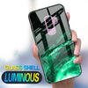 Luminous Phone Cases For Samsung Galaxy S8 S9 Plus Space Night Shine Glass Case For Samsung Galaxy Note 8 Cover Shell