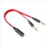 3.5Mm Jack Male To Female Phone Headphone Earphone Audio Cable Microphone Splitter Cord To Laptop Notebook Pc Computer