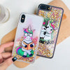 Coque For Iphone 7 Case Cover On For Iphone 9 Funda Iphone X 5 5S Se 6 6S 7 8 Plus Case Cute Unicorn Liquid Quicksand Phone Case