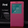 Flip Cover Leather Phone Case For Samsung Galaxy Note 3 Galaxi Not Note3 Sm N900 N9000 N9005 S Sm-N900 Sm-N9005 Smart View Chip