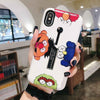 For Iphone Xs Max Xr For Iphone 7 Plus 6S Plus Cover Fashion Cut Cartoon Silicon Ring Hide Stand Holder Case For Iphone 8 Plus