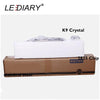 Lediary Square Crystal Mirror Lamp 16/32/46/62Cm Long Champagne/White Led Wall Light Ic Driver 110/220V Bathroom Lamp