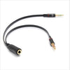 3.5Mm Jack Male To Female Phone Headphone Earphone Audio Cable Microphone Splitter Cord To Laptop Notebook Pc Computer