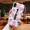 For Iphone Xs Max Xr For Iphone 7 Plus 6S Plus Cover Fashion Cut Cartoon Silicon Ring Hide Stand Holder Case For Iphone 8 Plus