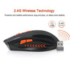 Rechargeable Wireless Mouse 2.4G 2400 Dpi Silent Button Gaming Mouse Built In Battery With Charging Cable For Pc Laptop Computer (Black)