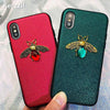 Shining Powder Bee Phone Case For Iphone X Xr Xs Max 8 7 6 S Plus Case For Samsung A70 A50 S8 S9 S10 Plus Note 9 8 Glitter Back