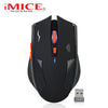 Rechargeable Wireless Mouse 2.4G 2400 Dpi Silent Button Gaming Mouse Built In Battery With Charging Cable For Pc Laptop Computer (Black)